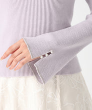 画像をギャラリービューアに読み込む, ラメ配色フレア袖ハイネックニット/MM548308 5