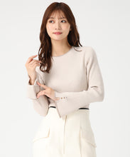 画像をギャラリービューアに読み込む, ラメ配色フレア袖ハイネックニット/MM548308 16
