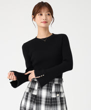 画像をギャラリービューアに読み込む, ラメ配色フレア袖ハイネックニット/MM548308 17