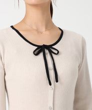 画像をギャラリービューアに読み込む, フリル袖配色リボンニット/MM548309 3