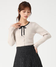 画像をギャラリービューアに読み込む, フリル袖配色リボンニット/MM548309 10