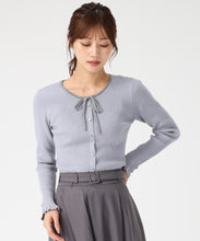 画像をギャラリービューアに読み込む, フリル袖配色リボンニット/MM548309 12