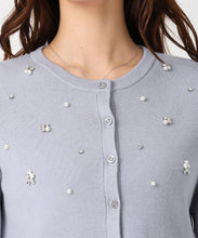 画像をギャラリービューアに読み込む, ビジュー刺繍カーディガン/MM548404 3