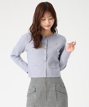 画像をギャラリービューアに読み込む, ビジュー刺繍カーディガン/MM548404 12