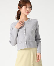 画像をギャラリービューアに読み込む, ビジュー刺繍カーディガン/MM548404 (グレー)