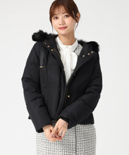 画像をギャラリービューアに読み込む, グログランリボンフードショートダウン/MM548601 (ブラック)