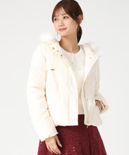 画像をギャラリービューアに読み込む, グログランリボンフードショートダウン/MM548601 (アイボリー)