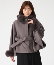 画像をギャラリービューアに読み込む, ブローチ付きポンチョコート/MM548603 19