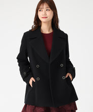 画像をギャラリービューアに読み込む, ミドル丈ダブルボタンコート/MM548604 (ブラック)