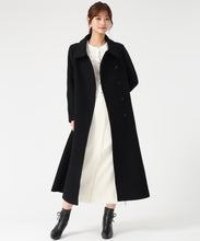 画像をギャラリービューアに読み込む, ブローチ付きスタンドカラー3wayコート/MM548606 (ブラック)