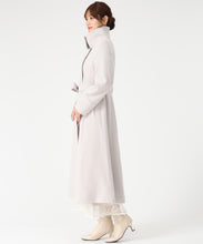 画像をギャラリービューアに読み込む, ブローチ付きスタンドカラー3wayコート/MM548606 1