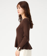 画像をギャラリービューアに読み込む, ペプラムラメ配色ニット/MM558307 1