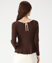 画像をギャラリービューアに読み込む, ペプラムラメ配色ニット/MM558307 2