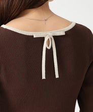 画像をギャラリービューアに読み込む, ペプラムラメ配色ニット/MM558307 3