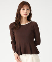 画像をギャラリービューアに読み込む, ペプラムラメ配色ニット/MM558307 13