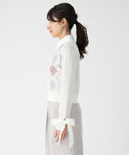画像をギャラリービューアに読み込む, レイヤード襟アーガイルカーディガン/TT538406 1