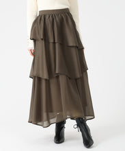 画像をギャラリービューアに読み込む, ティアード入れヘムスカート/TT547208 (ブラウン)