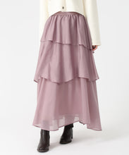 画像をギャラリービューアに読み込む, ティアード入れヘムスカート/TT547208 (ラベンダー)