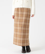 画像をギャラリービューアに読み込む, チェック柄ストレートスカート/TT547210 (キャメル)