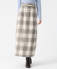 画像をギャラリービューアに読み込む, チェック柄ストレートスカート/TT547210 (グレー)