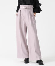 画像をギャラリービューアに読み込む, ベルト付きタックワイドパンツ/TT547301 (ラベンダー)