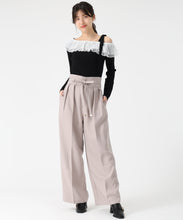 画像をギャラリービューアに読み込む, リボンベルト付ウーリッシュワイドパンツ/TT547303 13
