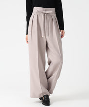 画像をギャラリービューアに読み込む, リボンベルト付ウーリッシュワイドパンツ/TT547303 (ベージュ)