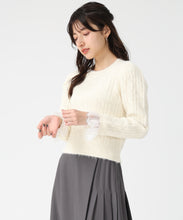 画像をギャラリービューアに読み込む, レース袖ふわふわケーブルニット/TT548305 9