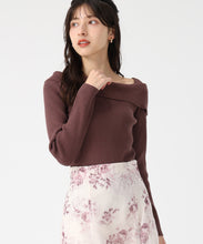 画像をギャラリービューアに読み込む, アシメデザインラメリブニット/TT548306 (ブラウン)