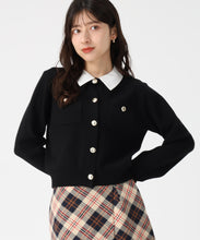 画像をギャラリービューアに読み込む, 襟付きポケットカーディガン/TT548401 (ブラック)