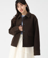 画像をギャラリービューアに読み込む, ステンカラーポケットショートコート/TT548604 (ブラウン)