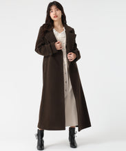 画像をギャラリービューアに読み込む, スタンドカラーロングコート/TT548605 (ブラウン)