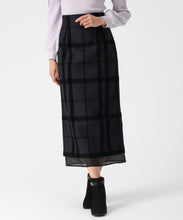 画像をギャラリービューアに読み込む, フロッキーチェックタイトスカート/MM547210 (ブラック)