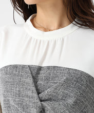 画像をギャラリービューアに読み込む, ツイードドッキングねじりペプラムブラウス/MM548109 3