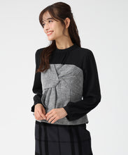 画像をギャラリービューアに読み込む, ツイードドッキングねじりペプラムブラウス/MM548109 12