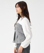 画像をギャラリービューアに読み込む, ツイードドッキングねじりペプラムブラウス/MM548109 1