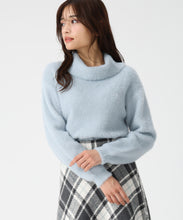 画像をギャラリービューアに読み込む, シャギーオフタートルニット/MM548310 (ブルー)