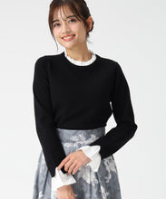 画像をギャラリービューアに読み込む, フリルレイヤードニット/MM548316 (ブラック)