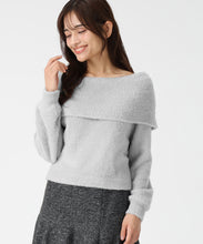 画像をギャラリービューアに読み込む, フワモコオフショルニット/MM548317 (グレー)