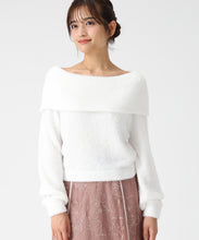 画像をギャラリービューアに読み込む, フワモコオフショルニット/MM548317 (ホワイト)