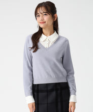 画像をギャラリービューアに読み込む, レースシャツドッキングニット/MM548319 9