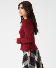 画像をギャラリービューアに読み込む, サイドレースアップミドルリブニット/MM548320 1