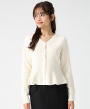 画像をギャラリービューアに読み込む, ぽこぽこVネックペプラムラメカーディガン/MM548409 11