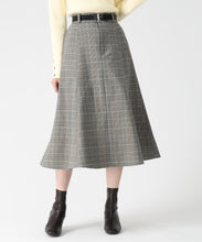 画像をギャラリービューアに読み込む, 【予約販売/10月下旬発売予定】ベルト付きミディフレアスカート/TT547209 (ブラウン系)