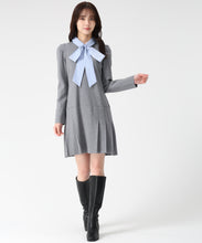 画像をギャラリービューアに読み込む, 【予約販売/10月下旬発売予定】襟付きミニニットワンピース/TT547406 (グレー)
