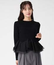 画像をギャラリービューアに読み込む, 異素材切替ペプラムニット/TT548309 12