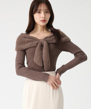 画像をギャラリービューアに読み込む, シャギーリボンモチーフニット/TT548313 (ブラウン)