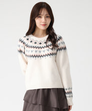 画像をギャラリービューアに読み込む, 【予約販売/11月中旬発売予定】ノルディック柄ニット/TT548315 21