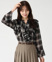 画像をギャラリービューアに読み込む, 【一部店舗限定アイテム】フリルチェックブラウス/TT558103 22