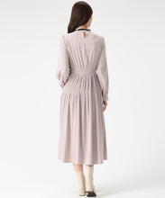 画像をギャラリービューアに読み込む, 配色リボンプリーツシフォンワンピース/MM547423 2